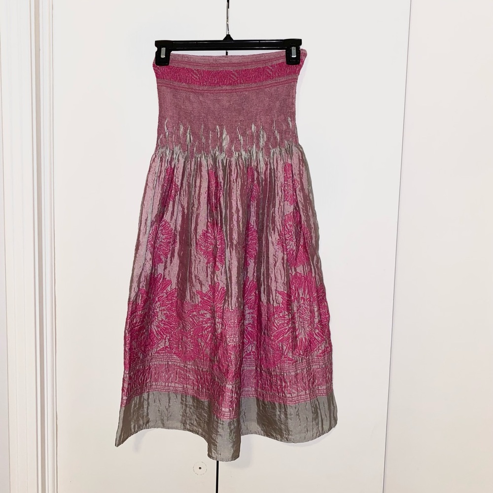 lapis strapless dress!